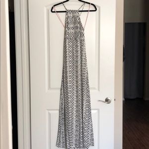 Chevron Style Tribal Print Maxi Dress